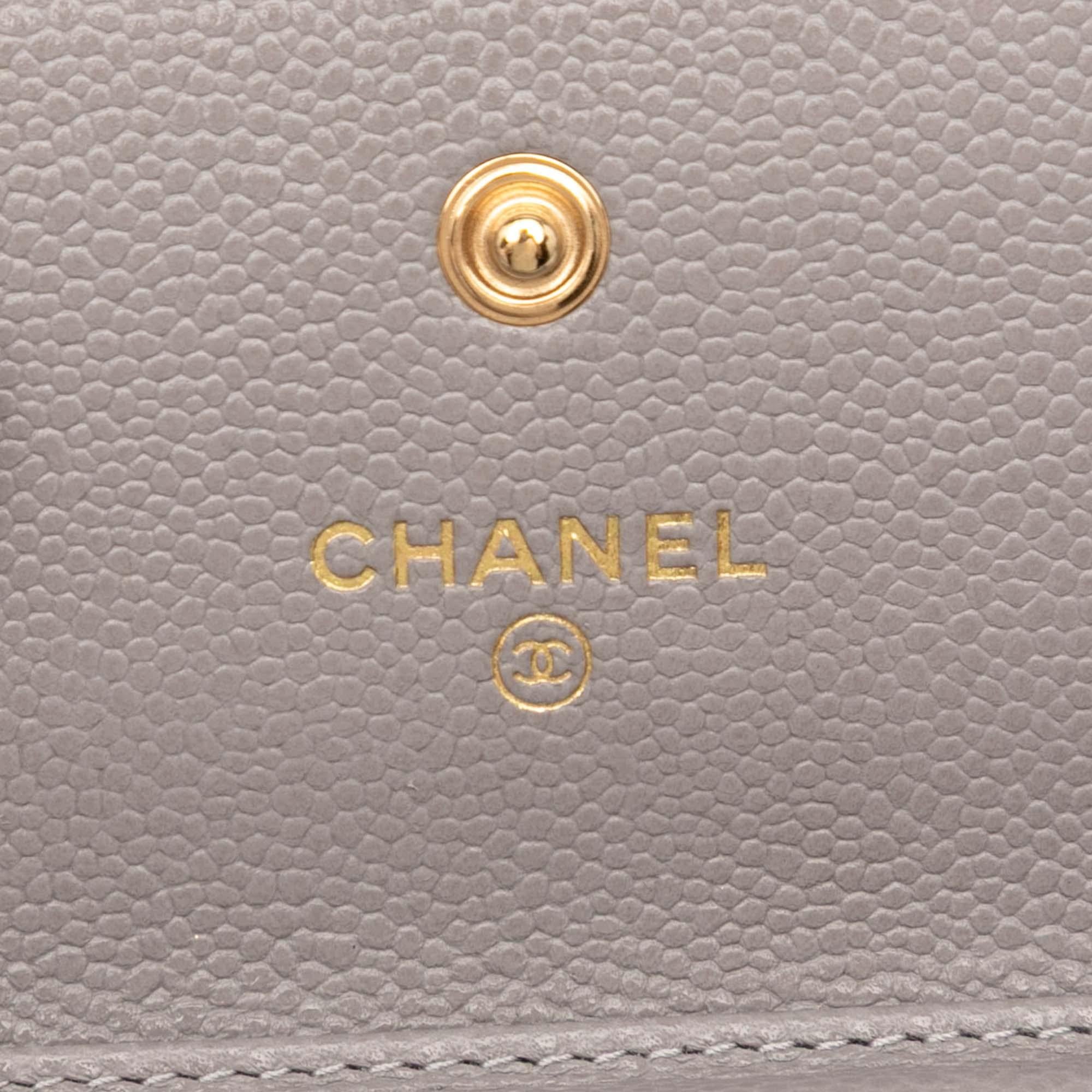 Chanel CC Quilted Caviar Miss Coco Clutch With Chain