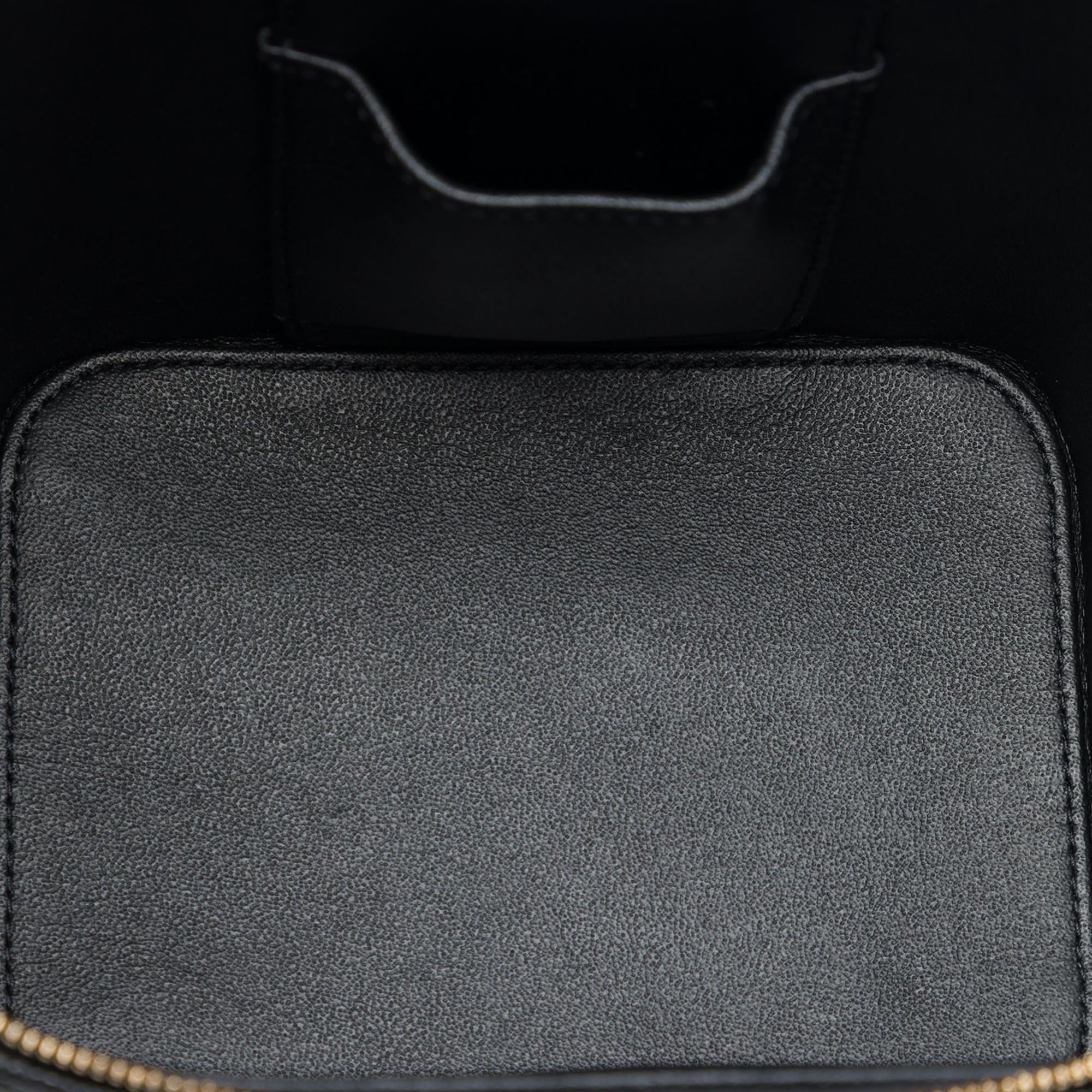 Chanel CC Quilted Caviar Top Handle Vanity with Chain