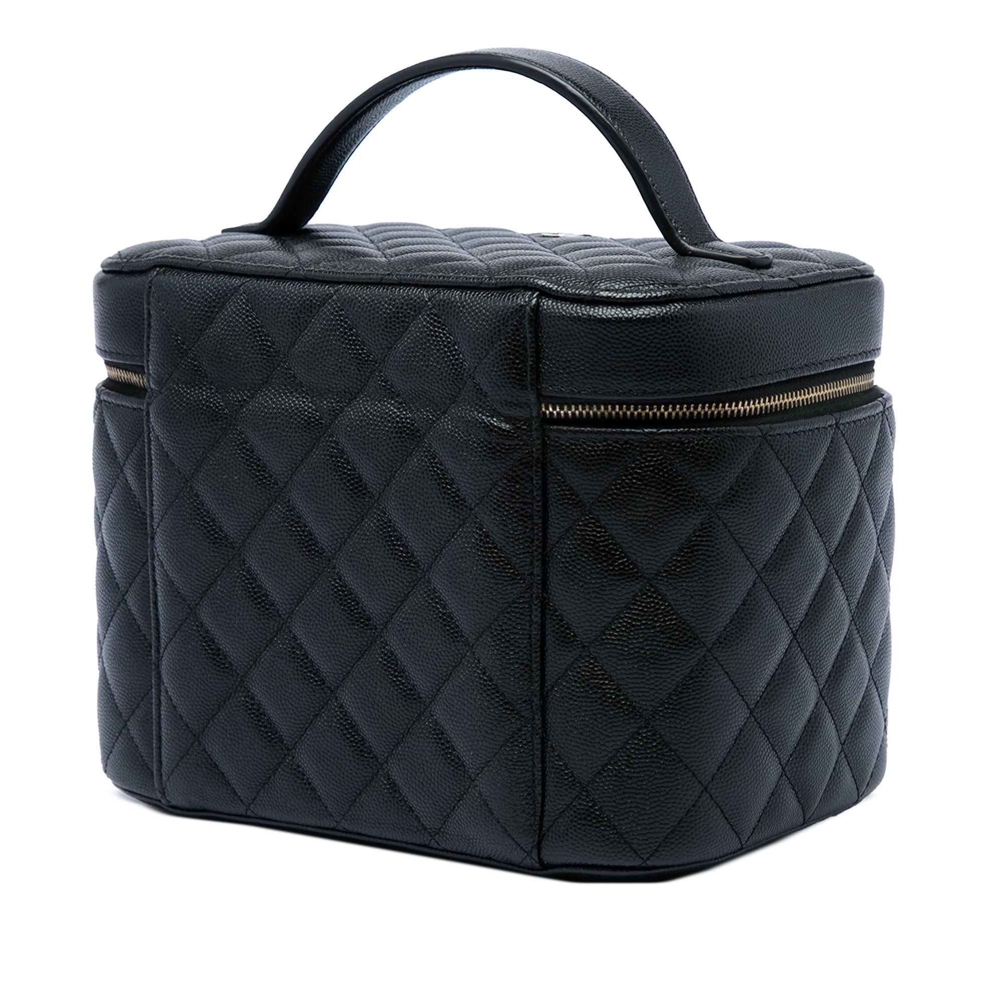 Chanel CC Quilted Caviar Vanity Case