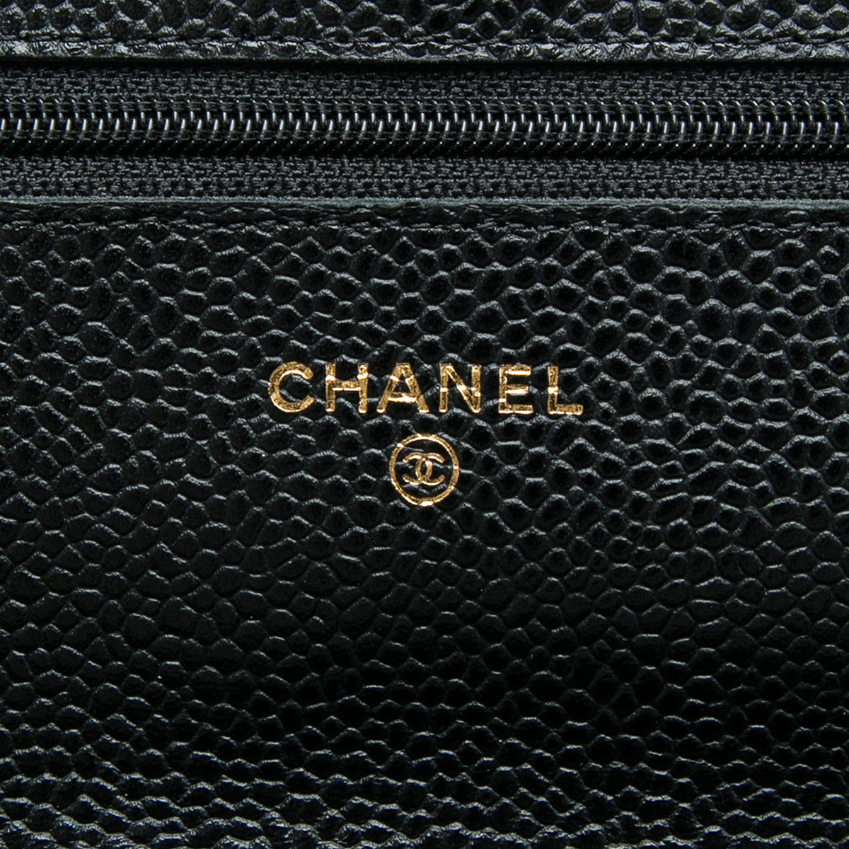 Chanel CC Quilted Caviar Wallet on Chain