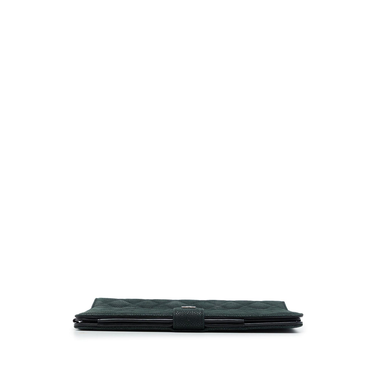 Chanel CC Quilted Caviar iPad Case with Chain