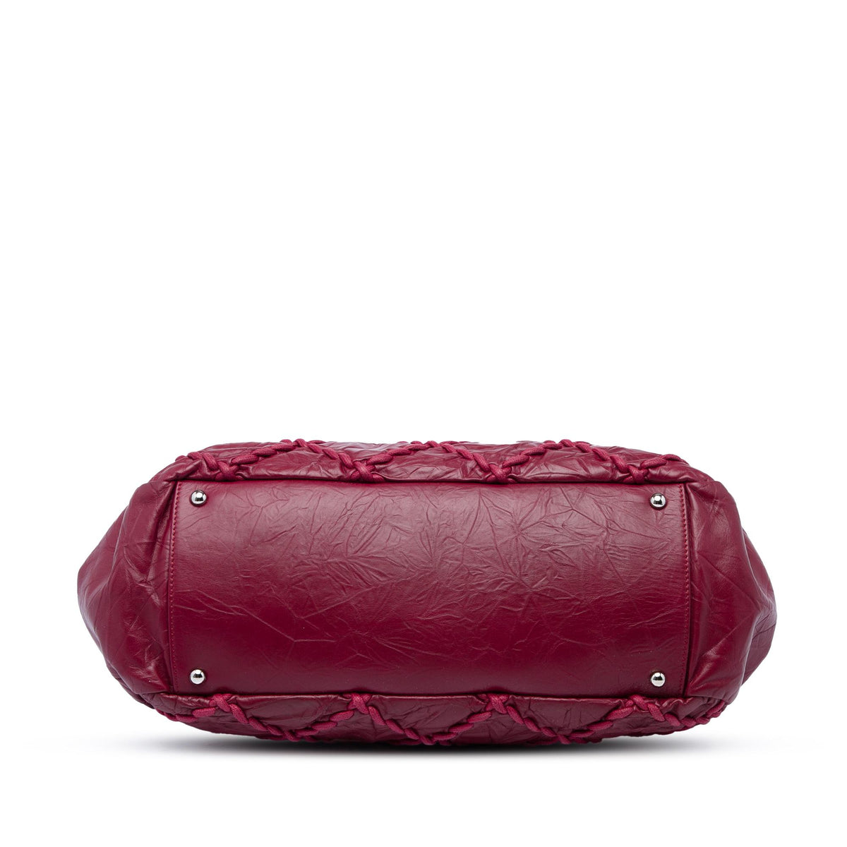 Chanel CC Quilted Crinkled Calfskin Ultra Stitch Bowling Bag