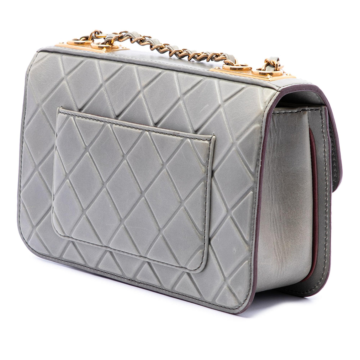 Chanel CC Quilted Debossed Calfskin Flap