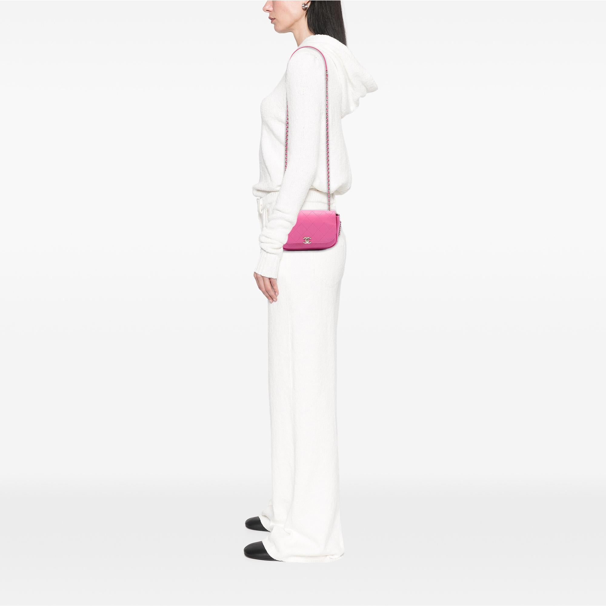 Chanel CC Quilted Goatskin Casual Trip Flap