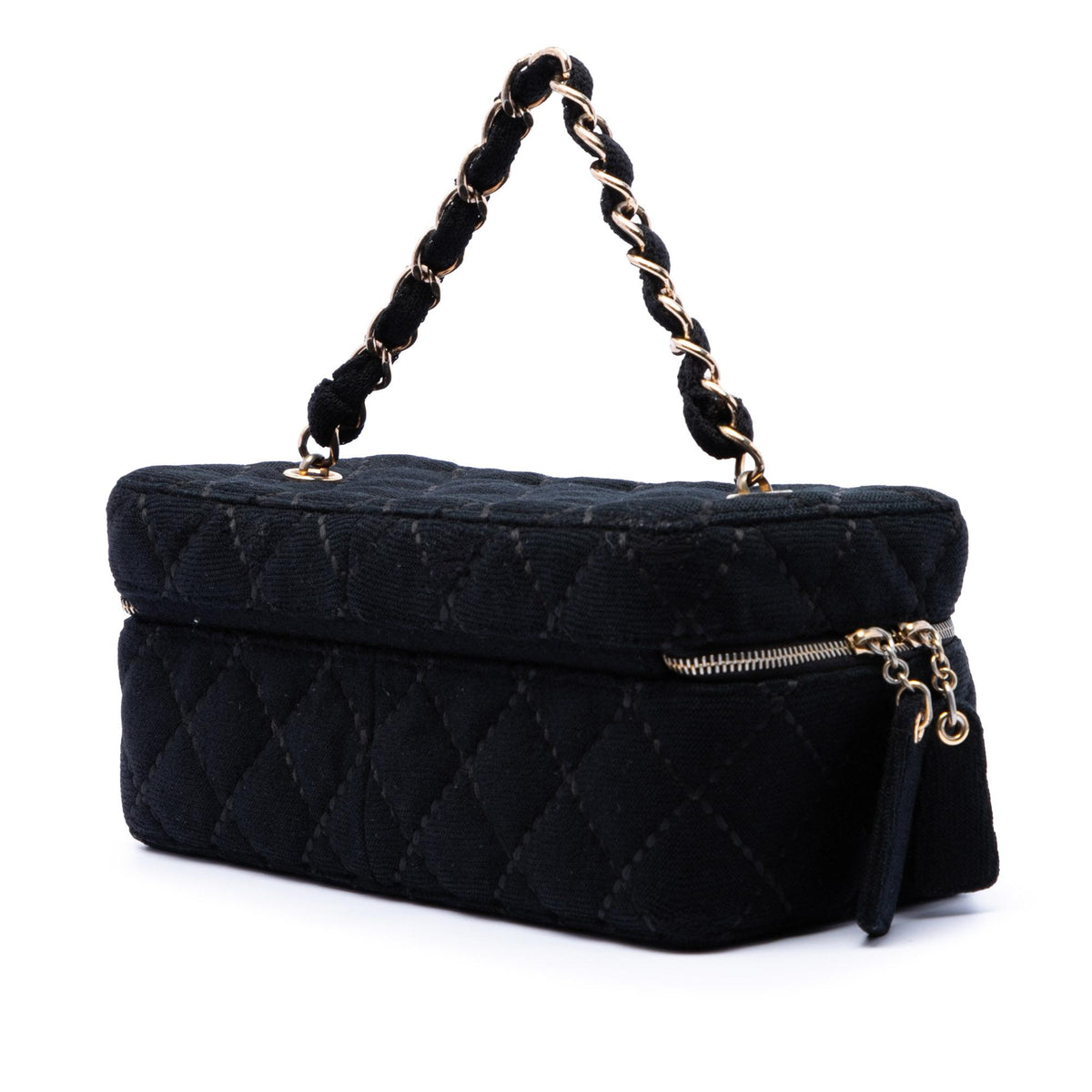 Chanel CC Quilted Jersey Wild Stitch Vanity Bag