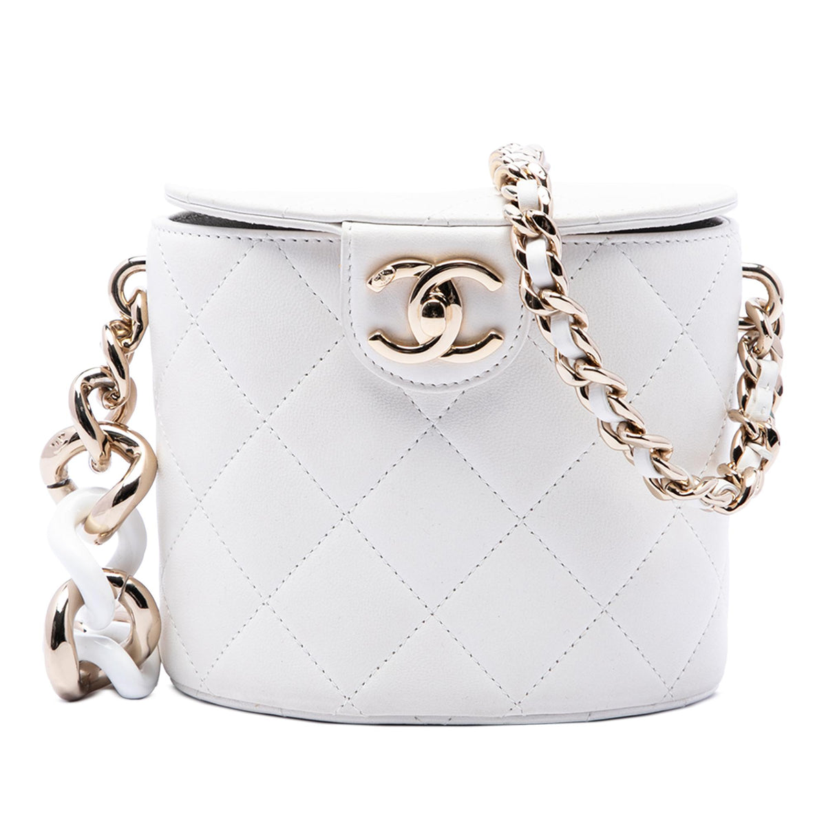 Chanel CC Quilted Lambskin Elegant Chain Vanity Case