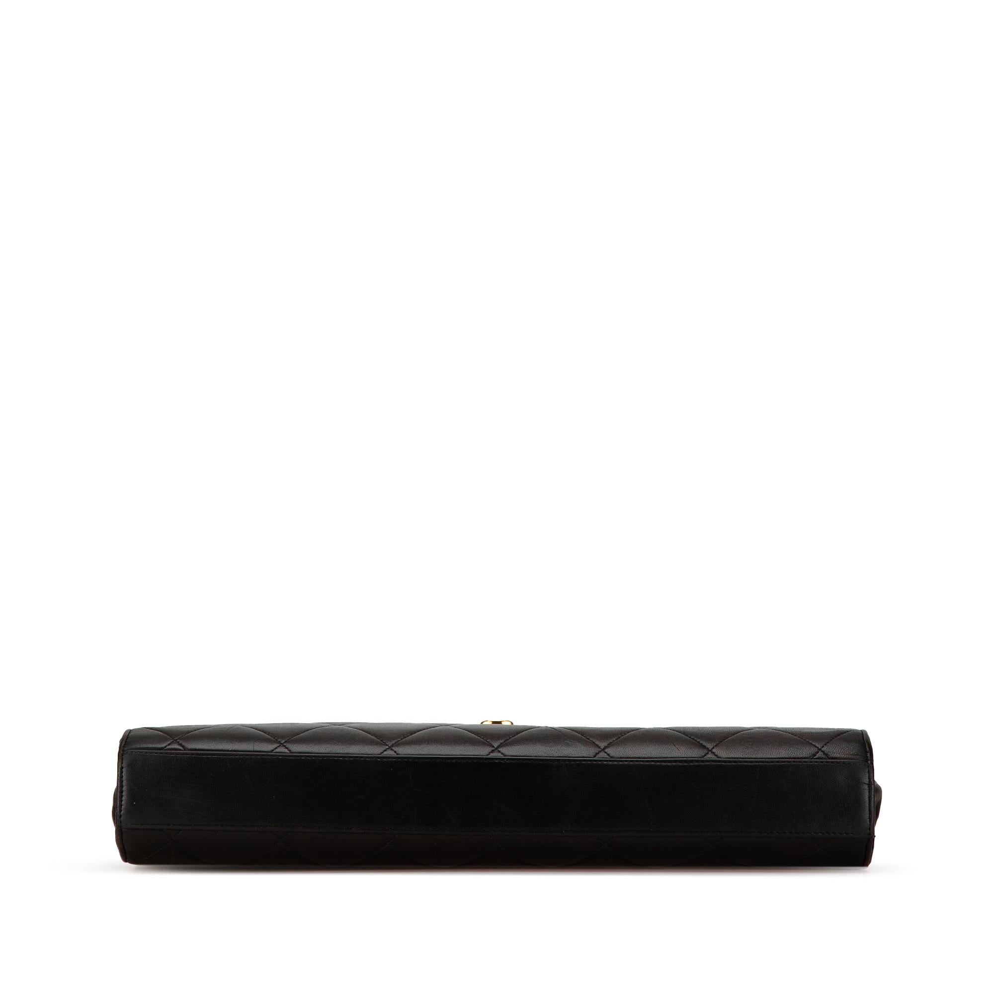 Chanel CC Quilted Lambskin Flap Briefcase (SHG-C50FAl)