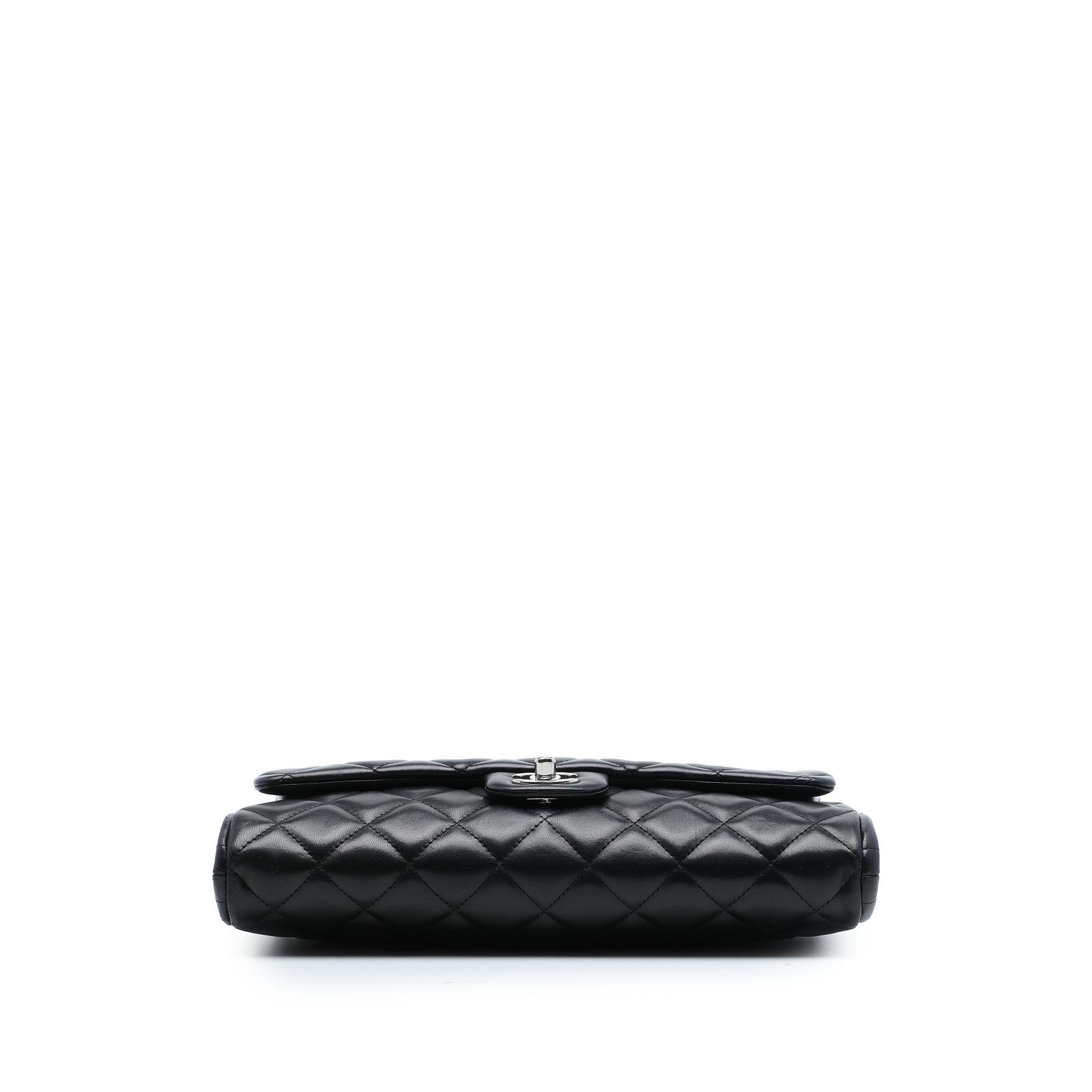 Chanel CC Quilted Lambskin Flap Clutch with Chain