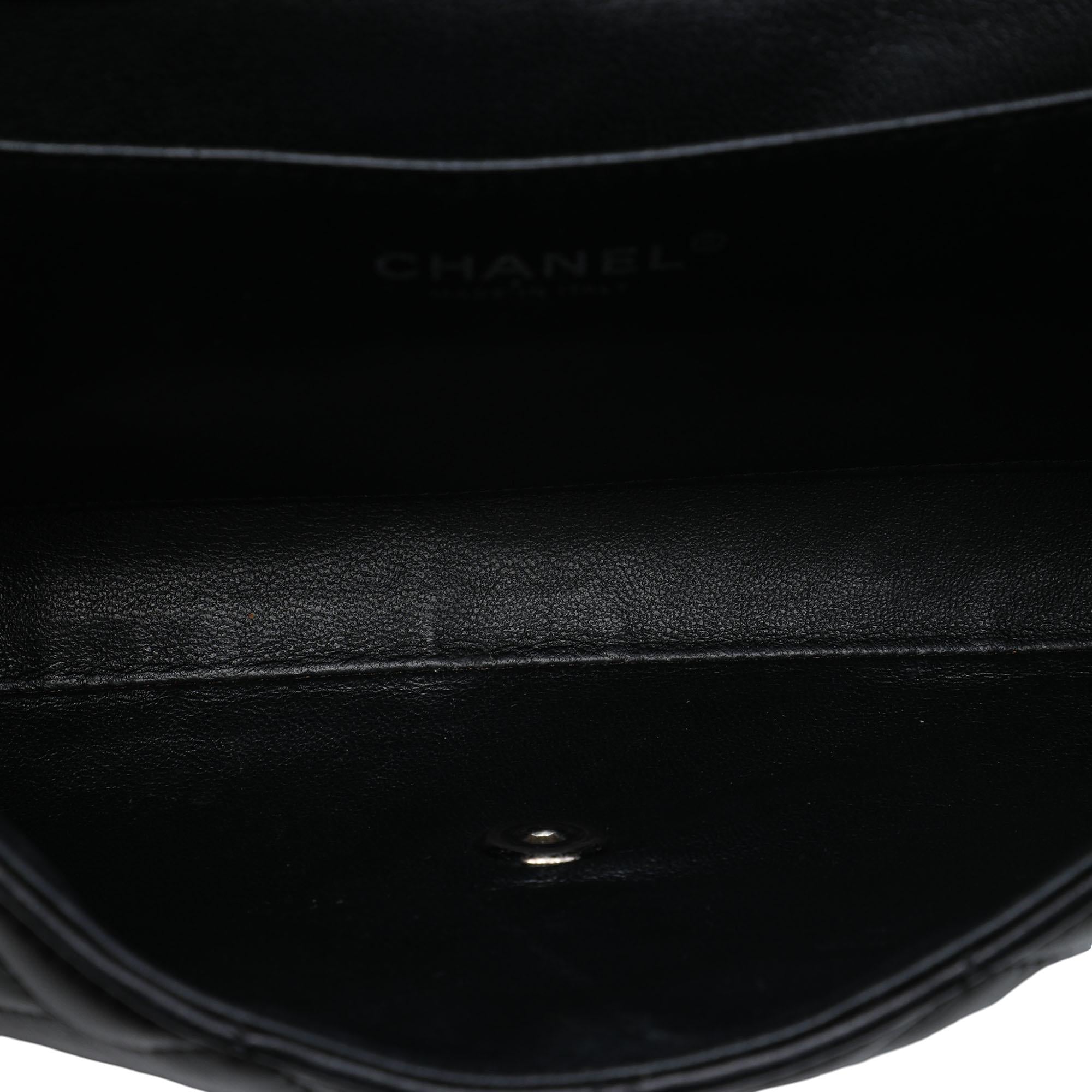 Chanel CC Quilted Lambskin Flap Clutch with Chain