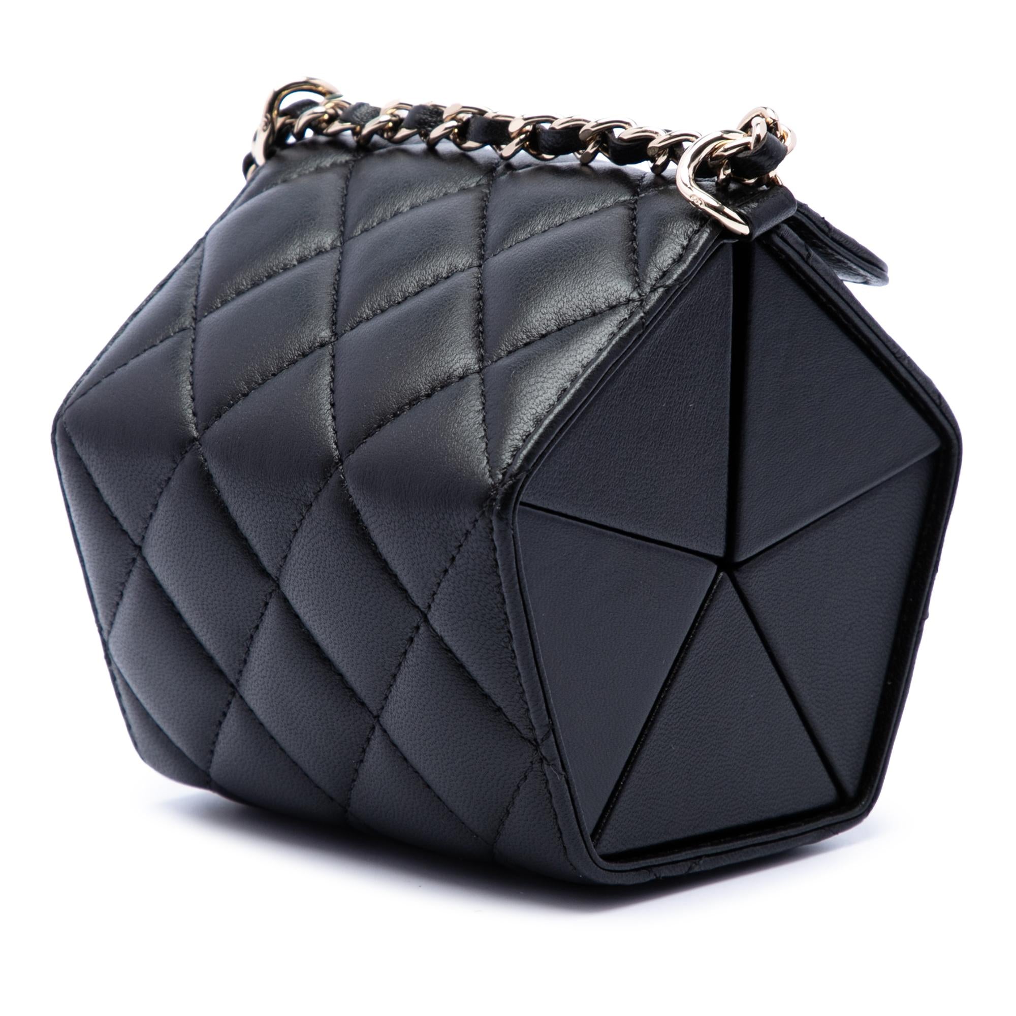 Chanel CC Quilted Lambskin Foldable Jewelry Box with Chain