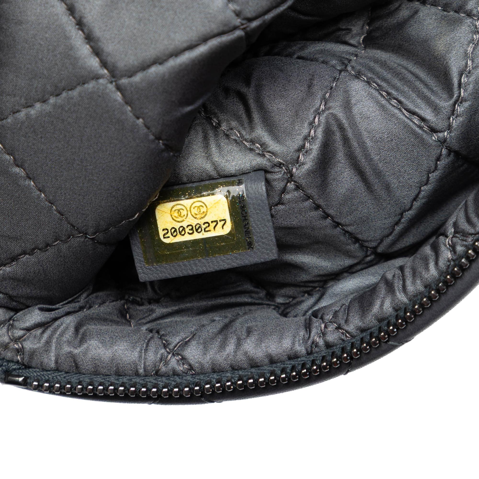 Chanel CC Quilted Lambskin Foldover Clutch