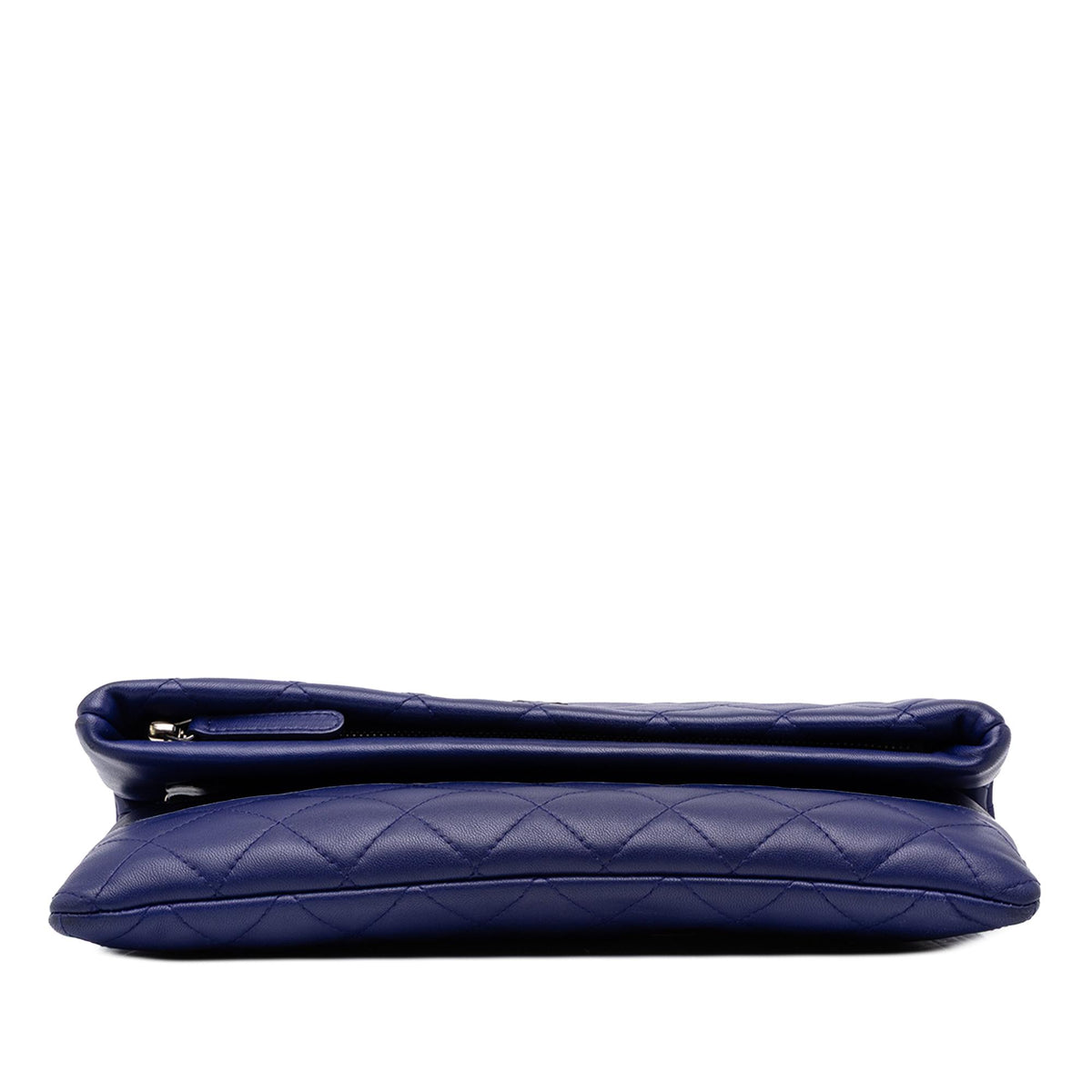 Chanel CC Quilted Lambskin Foldover Clutch