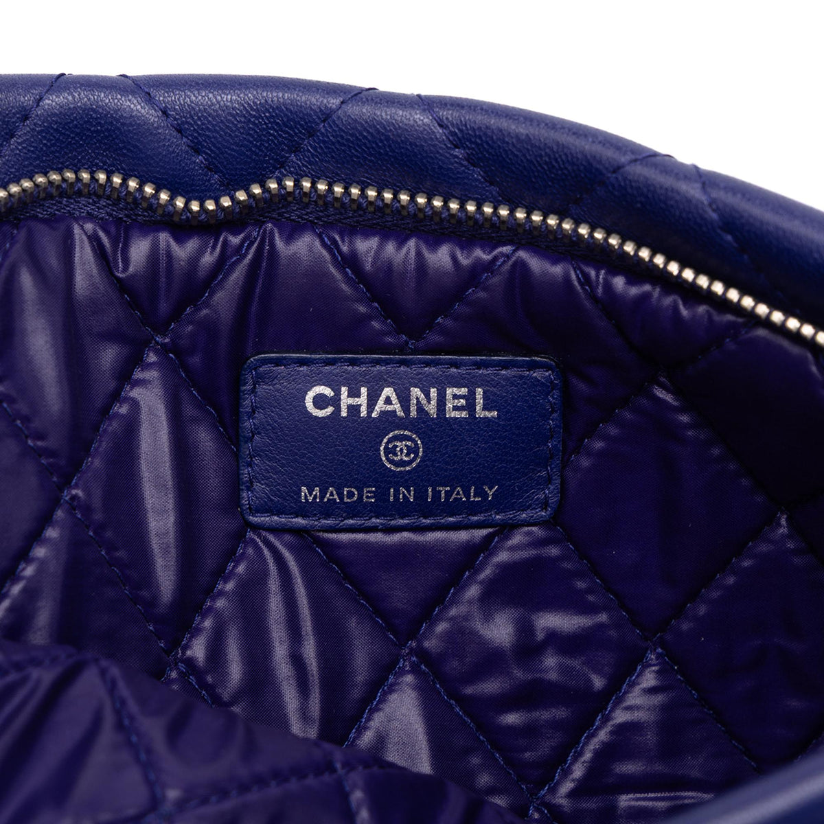 Chanel CC Quilted Lambskin Foldover Clutch