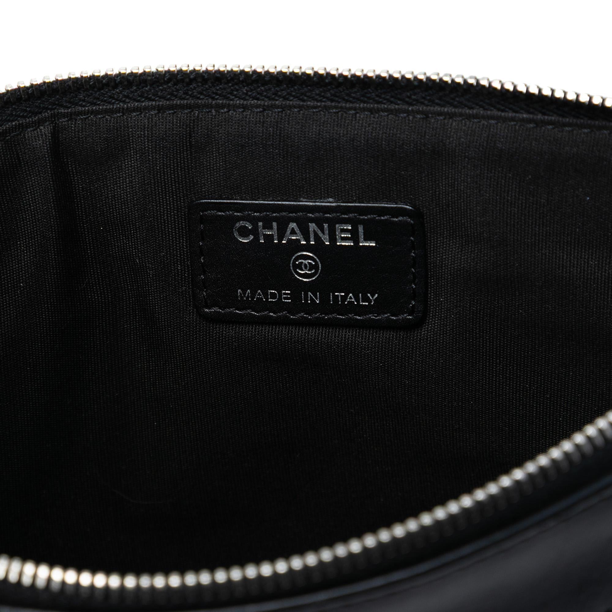 Chanel CC Quilted Lambskin Multi Zip Clutch