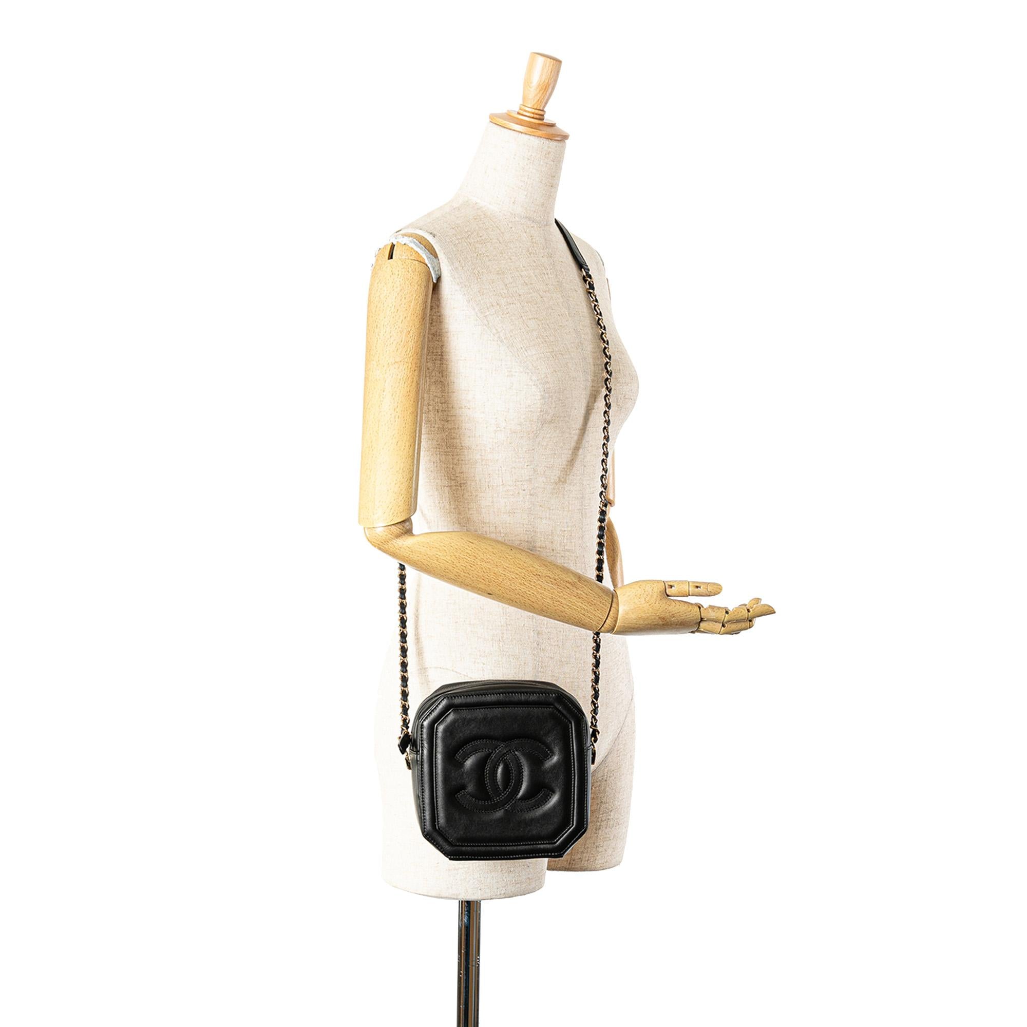 Chanel CC Quilted Lambskin Octagon Camera Case