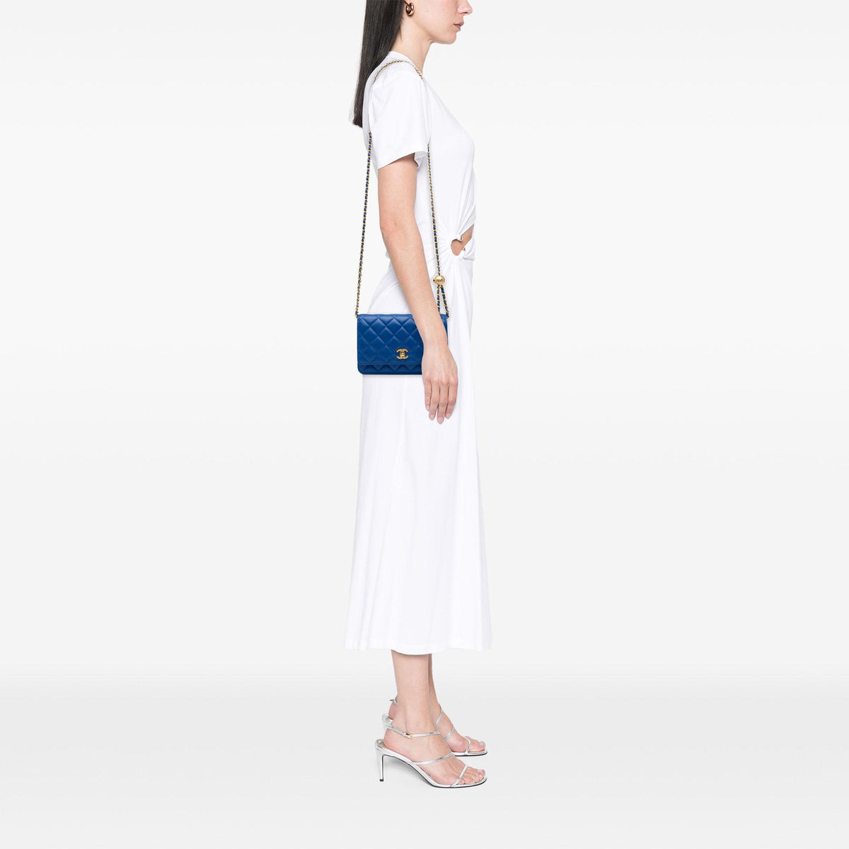 Chanel CC Quilted Lambskin Pearl Crush Wallet On Chain