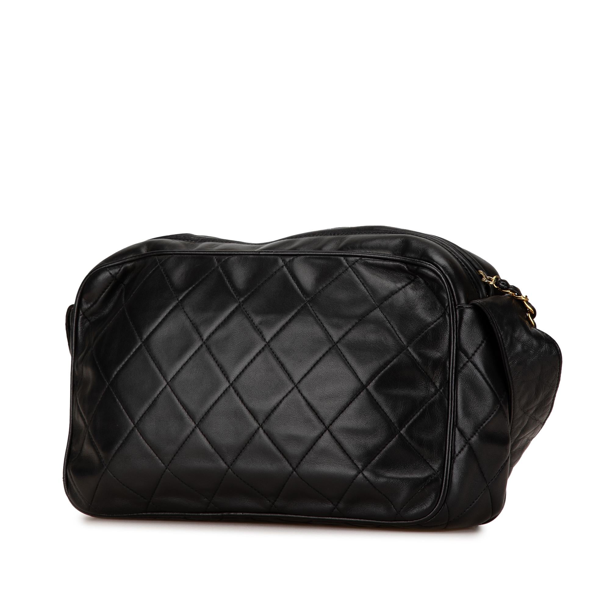 Chanel CC Quilted Lambskin Tassel Crossbody