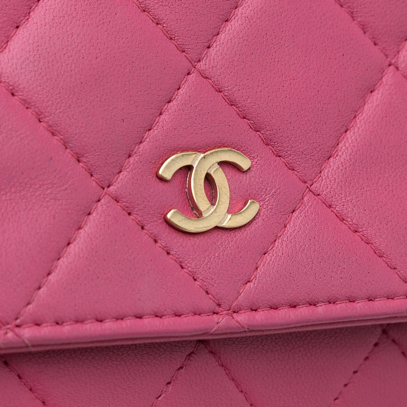 Chanel CC Quilted Lambskin Wallet On Chain (SHG-KBJ7Tg)