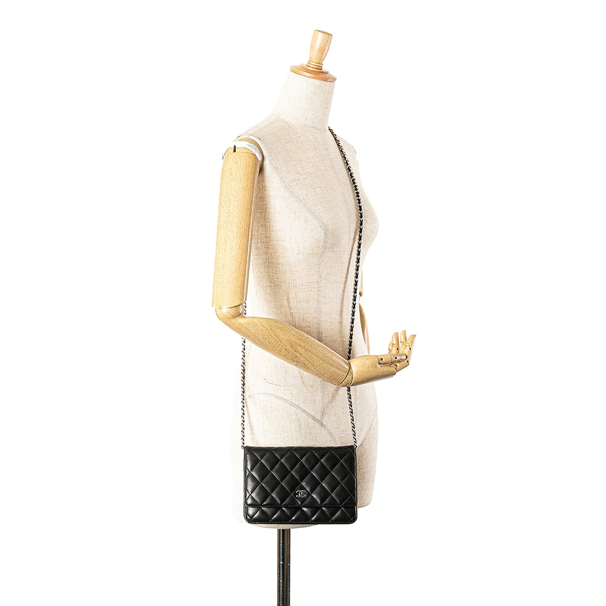 Chanel CC Quilted Lambskin Wallet On Chain