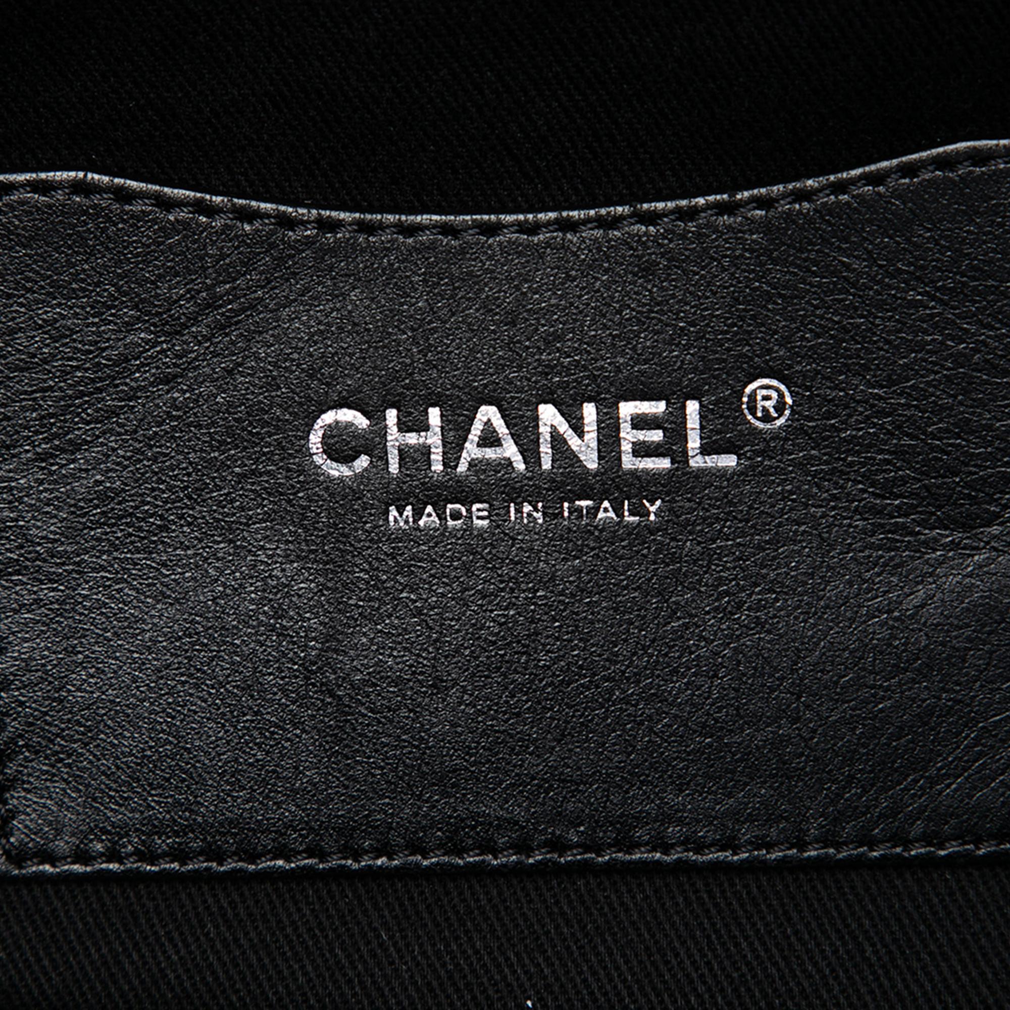 Chanel CC Quilted Lambskin Wild Stitch Chain Tote