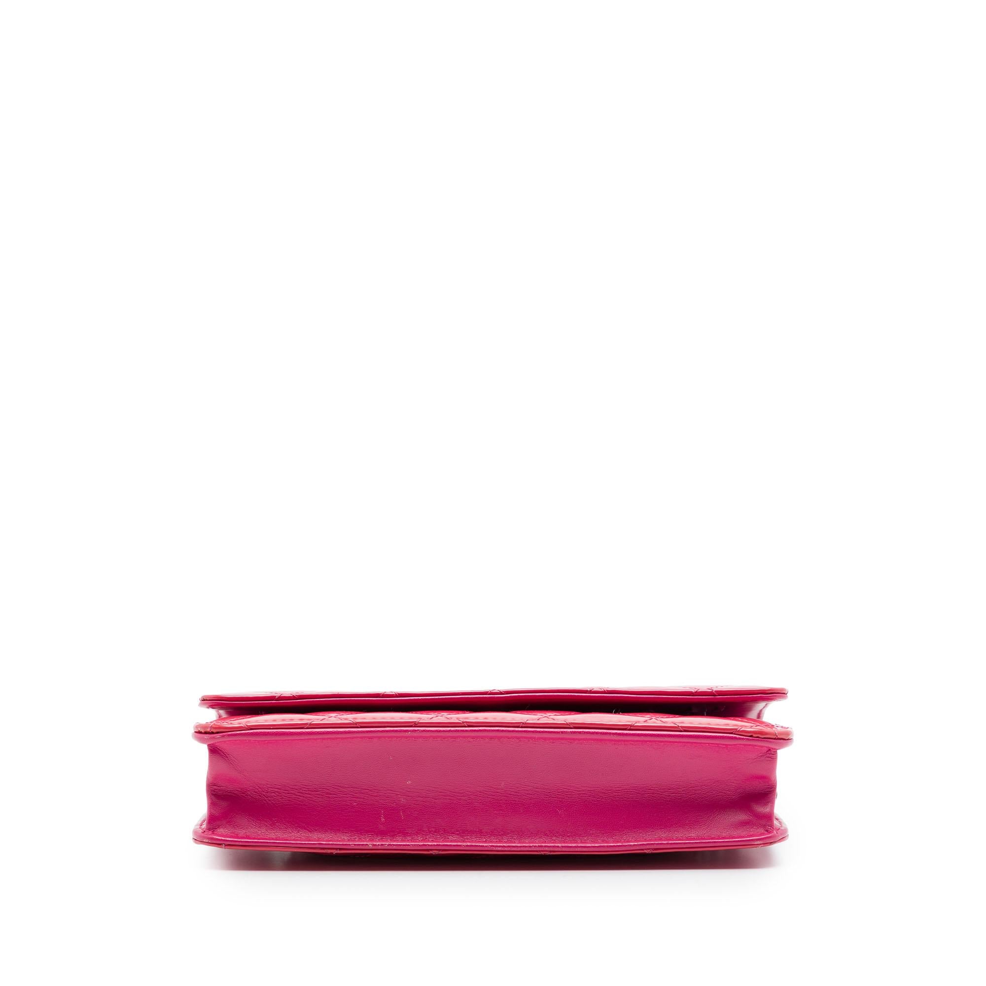 Chanel CC Quilted Patent Wallet on Chain