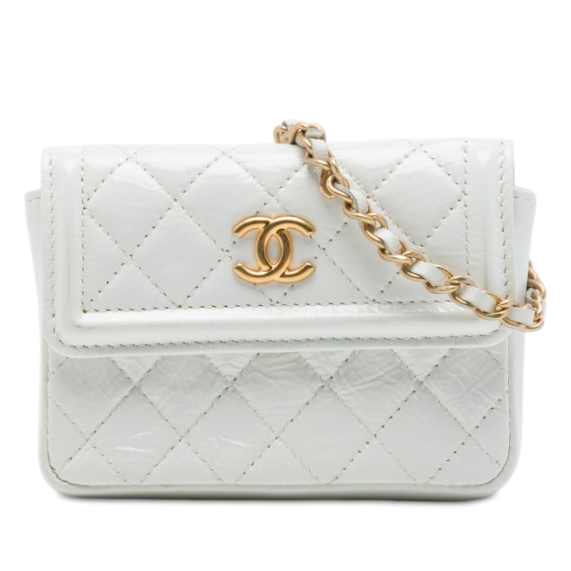 Chanel CC Quilted Shiny Aged Calfskin Waist Bag