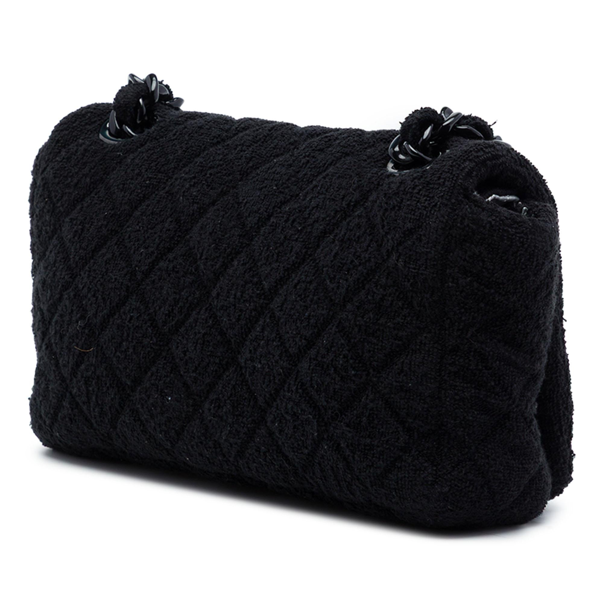 Chanel CC Quilted Terry Cloth Flap