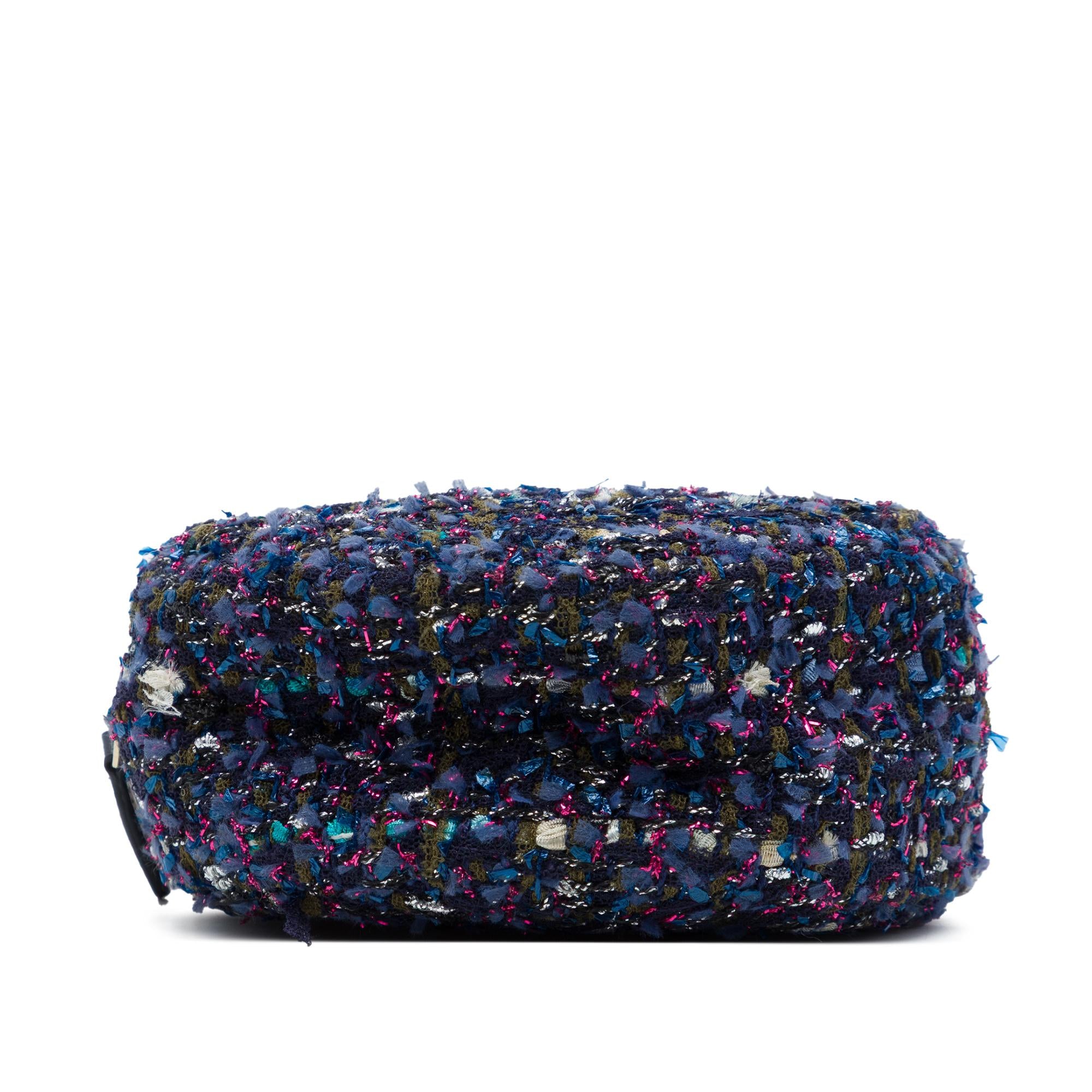 Chanel CC Quilted Tweed Round Crossbody