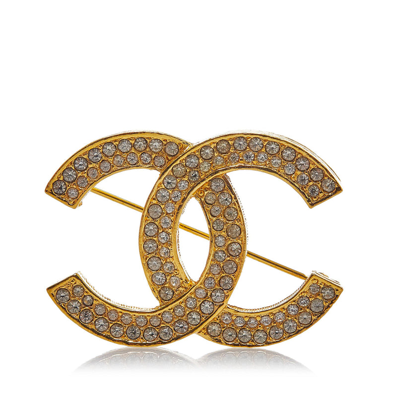 Chanel CC Rhinestone Brooch (SHG-0NyesH) – LuxeDH