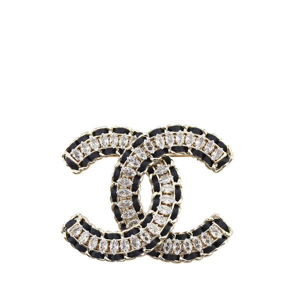 Chanel CC Rhinestone Brooch (SHG-c5GS4r)