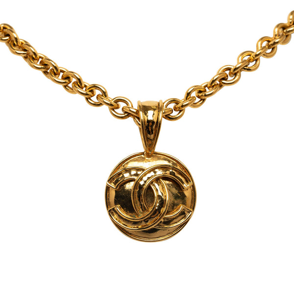 Chanel CC Round Pendant Necklace (SHG-4DZzNG)