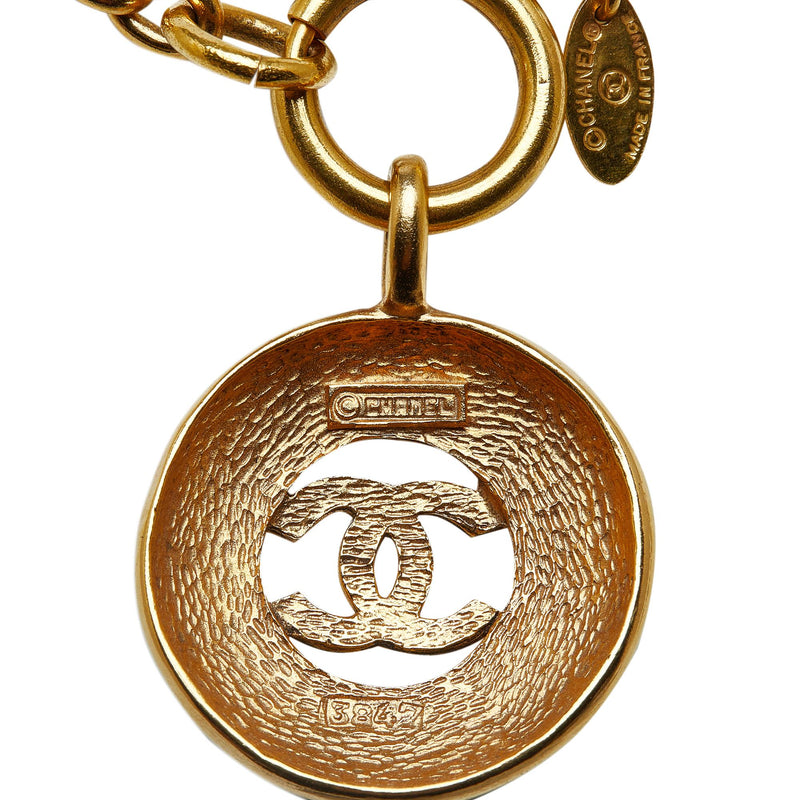 Chanel CC Round Pendant Necklace (SHG-cYUb3R)