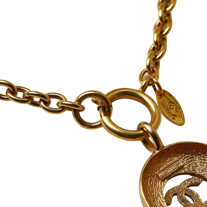 Chanel CC Round Pendant Necklace (SHG-cYUb3R)