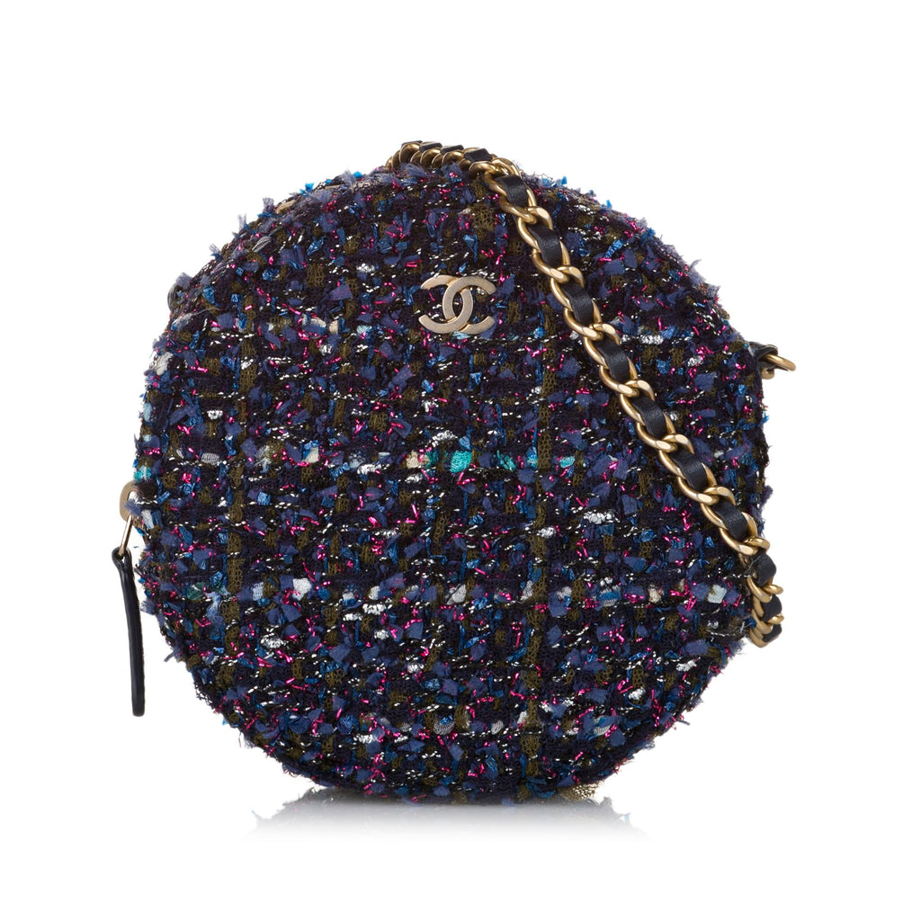 Chanel CC Round Tweed Crossbody Bag (SHG-HyzfFk) – LuxeDH