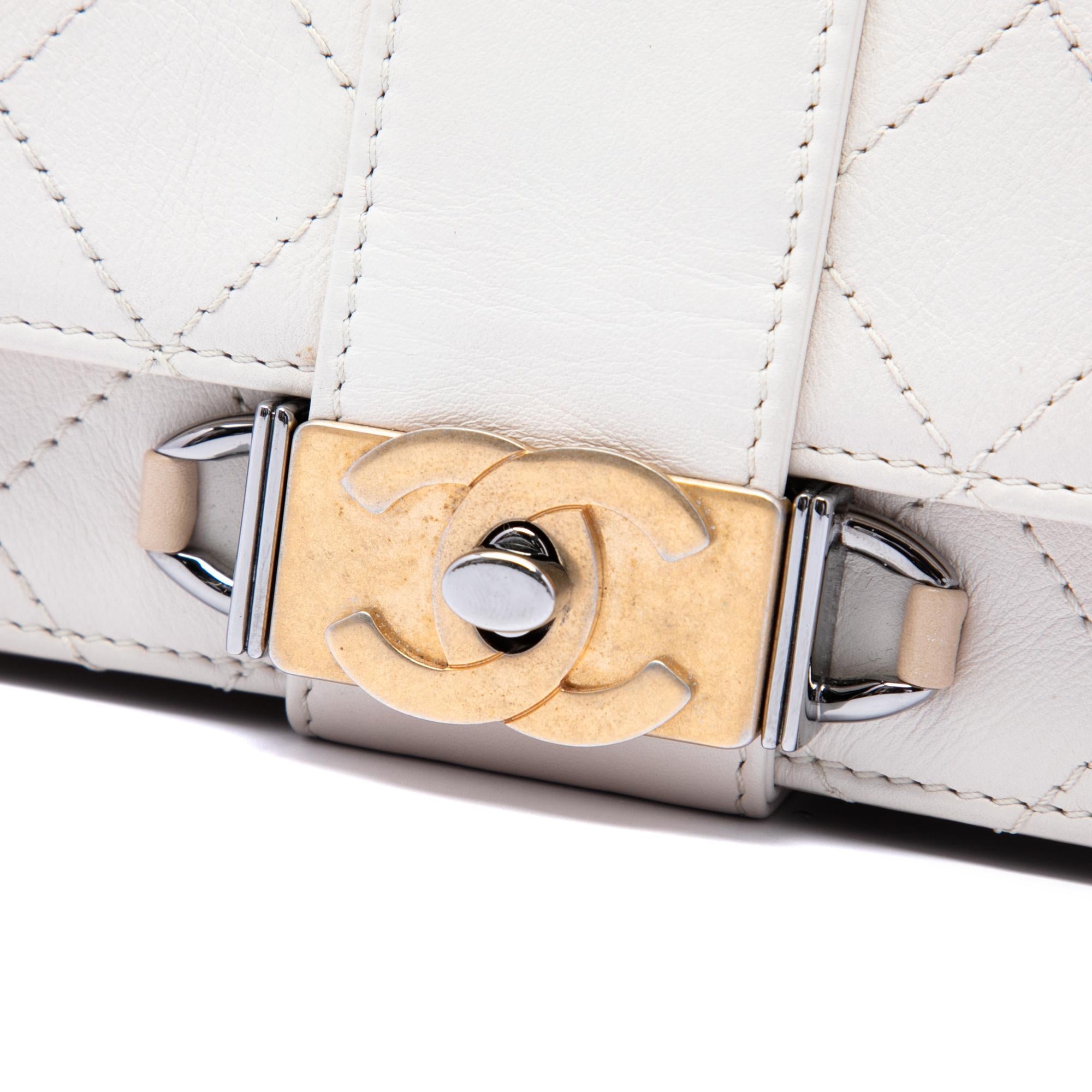 Chanel CC Stitched Calfskin Chain Flap