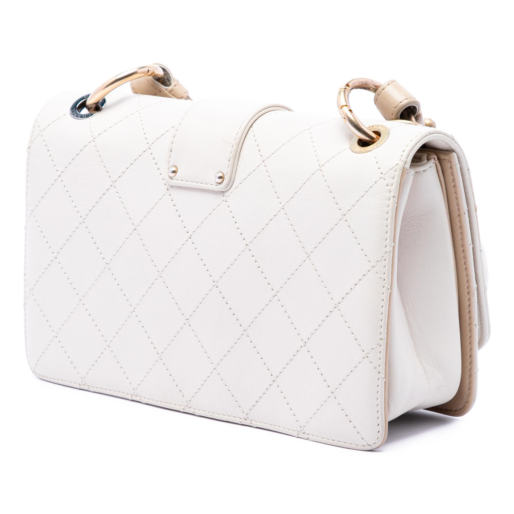 Chanel CC Stitched Calfskin Chain Flap