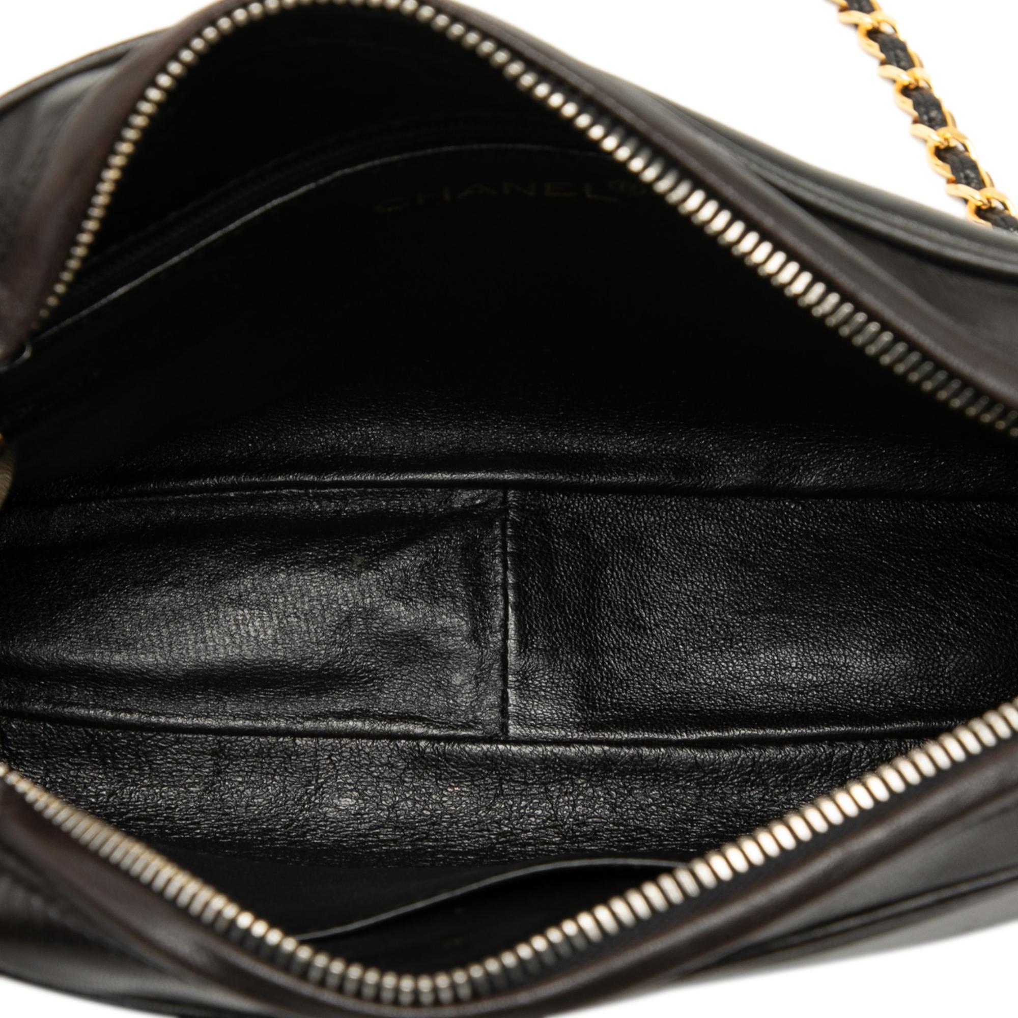 Chanel CC Stitched Lambskin Tassel Flap Crossbody