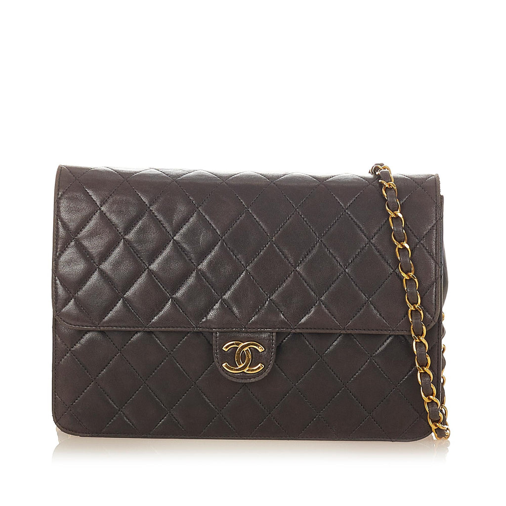 Chanel CC Timeless Lambskin Leather Single Flap Bag (SHG-27291) – LuxeDH