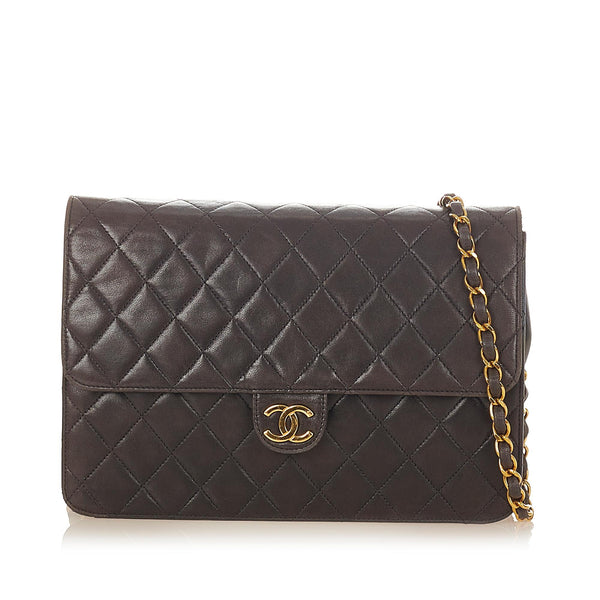 Chanel CC Timeless Lambskin Leather Single Flap Bag (SHG