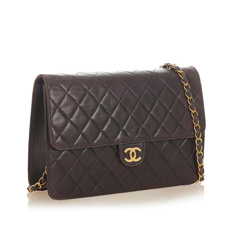 Chanel CC Timeless Lambskin Leather Single Flap Bag (SHG-3Lq5he) – LuxeDH