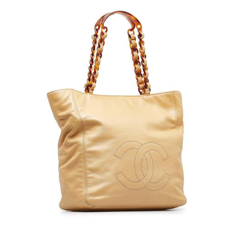 Chanel Brown Suede Bag with Tortoise Handles