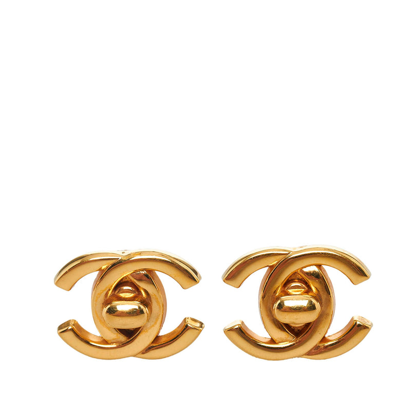 Chanel CC Turn Lock Clip-On Earrings (SHG-eoMxKV) – LuxeDH