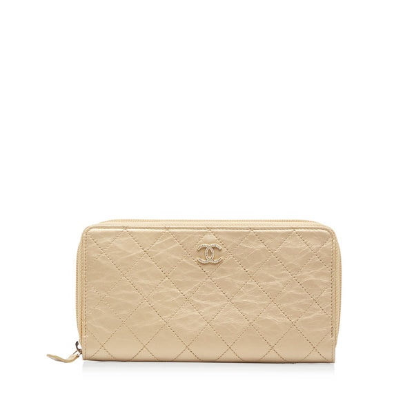 Chanel CC Zip Around Wallet (SHG-12FZwX) – LuxeDH