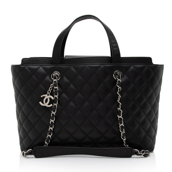 Chanel Black Quilted Caviar Leather GST Shopper Tote Chanel