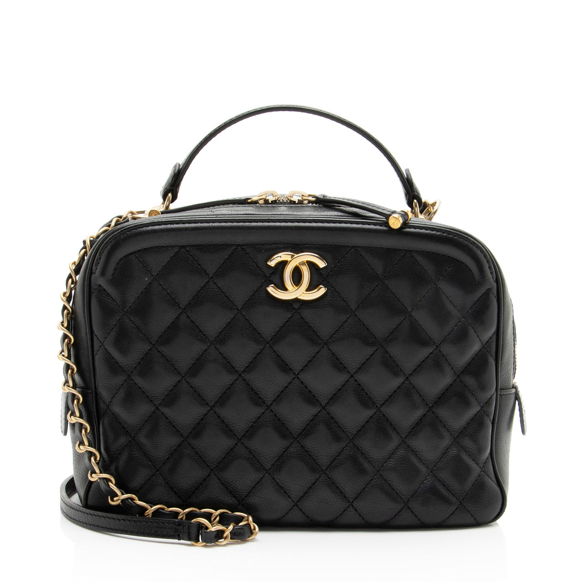 Chanel Calfskin CC Medium Vanity Case