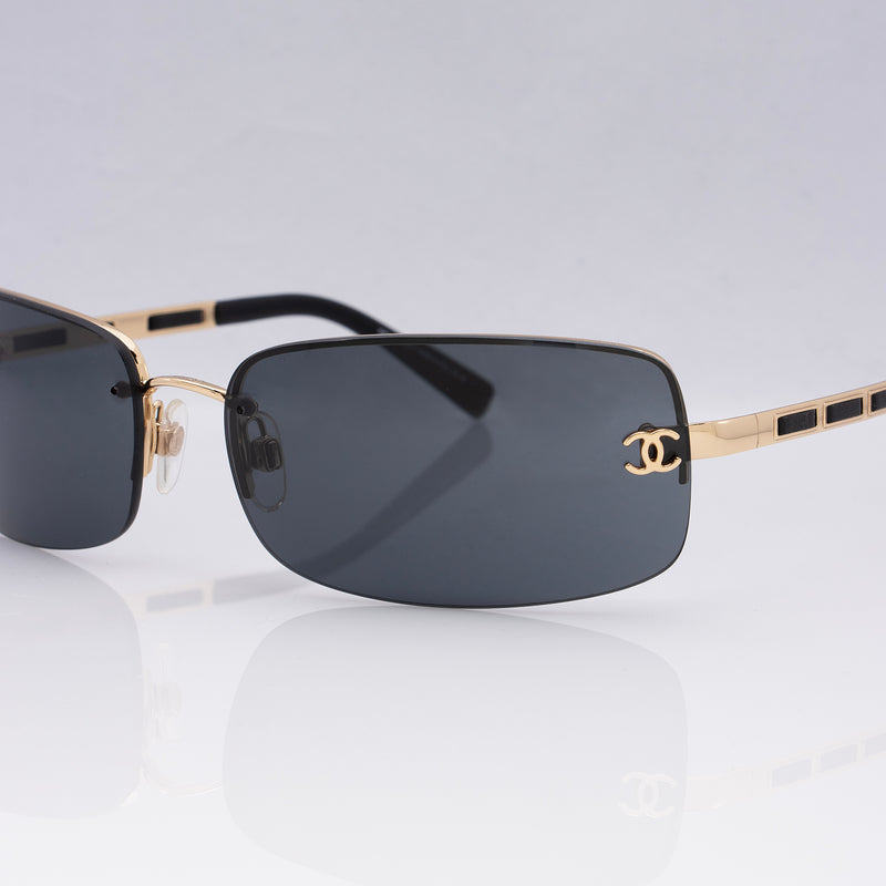 Chanel Square Interlocking CC Logo Aviator Sunglasses