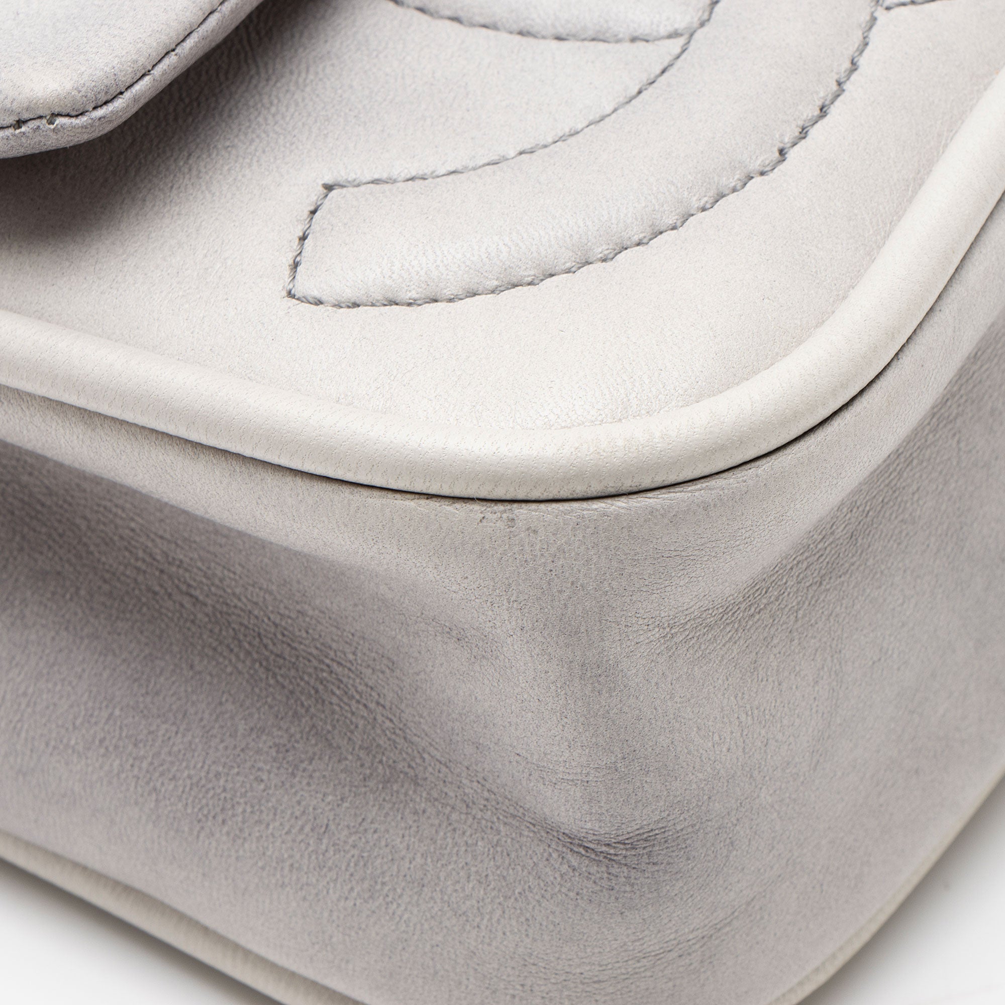 Chanel Calfskin Diagonal CC Flap Shoulder Bag