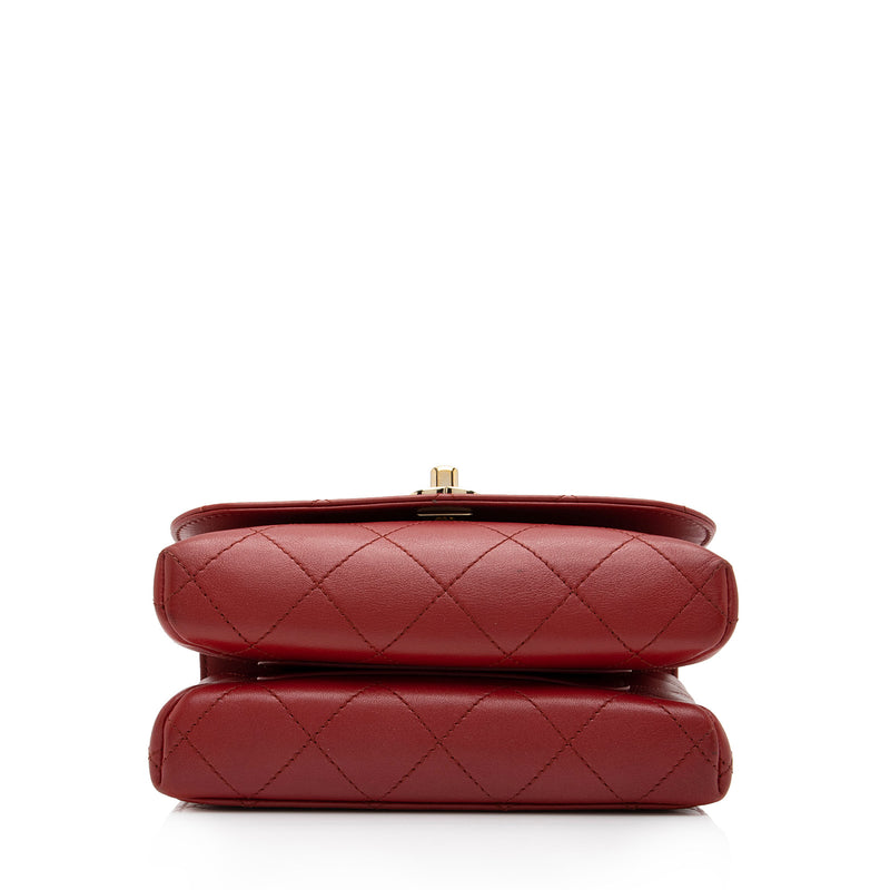 Chanel Calfskin Double Pocket Small Top Handle Bag SHF 2K0IF5 LuxeDH