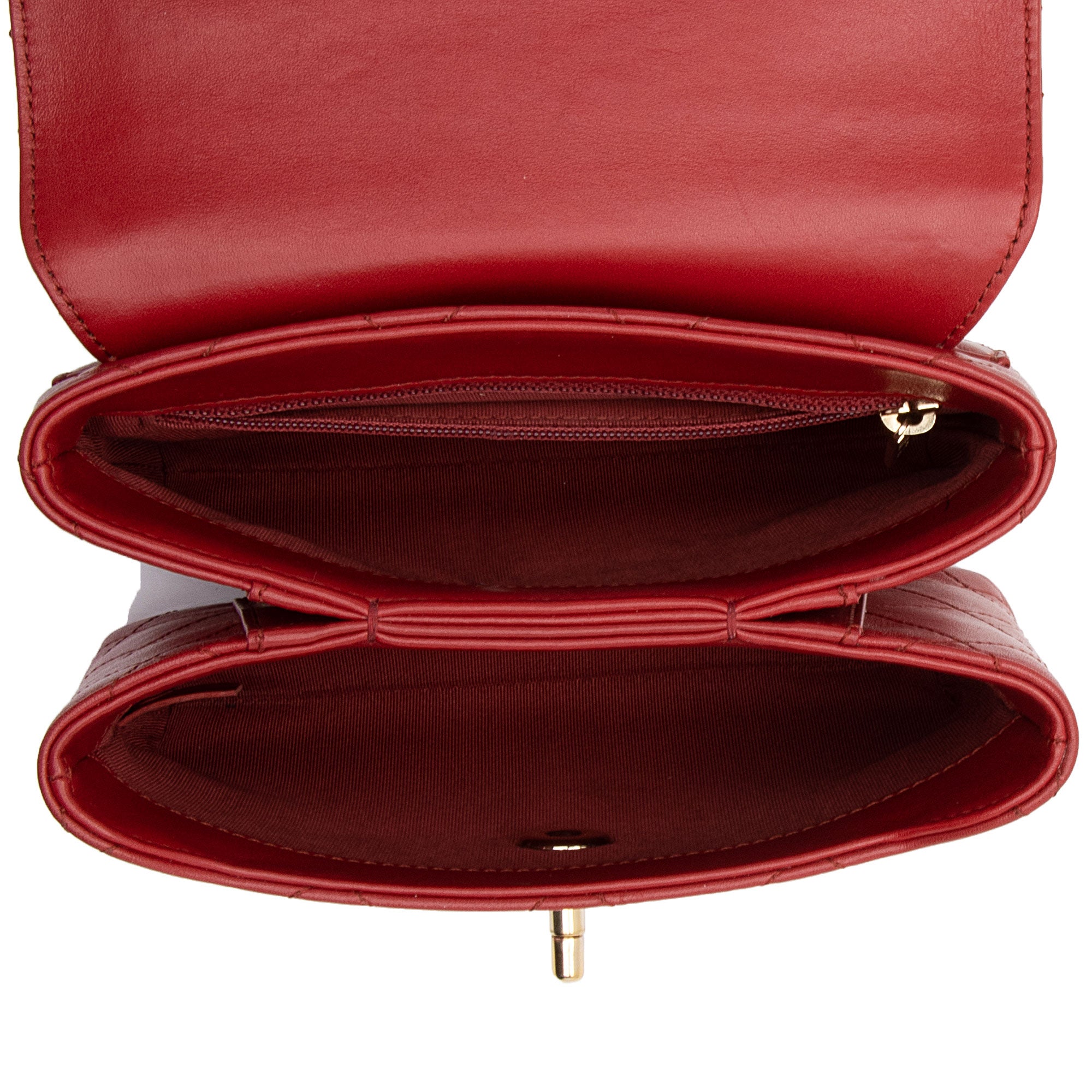 Chanel Calfskin Double Pocket Small Top Handle Bag (SHF-2K0IF5)