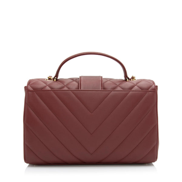 Chanel Calfskin Golden Class CC Top Handle Flap Bag (SHF-45Y3VR)
